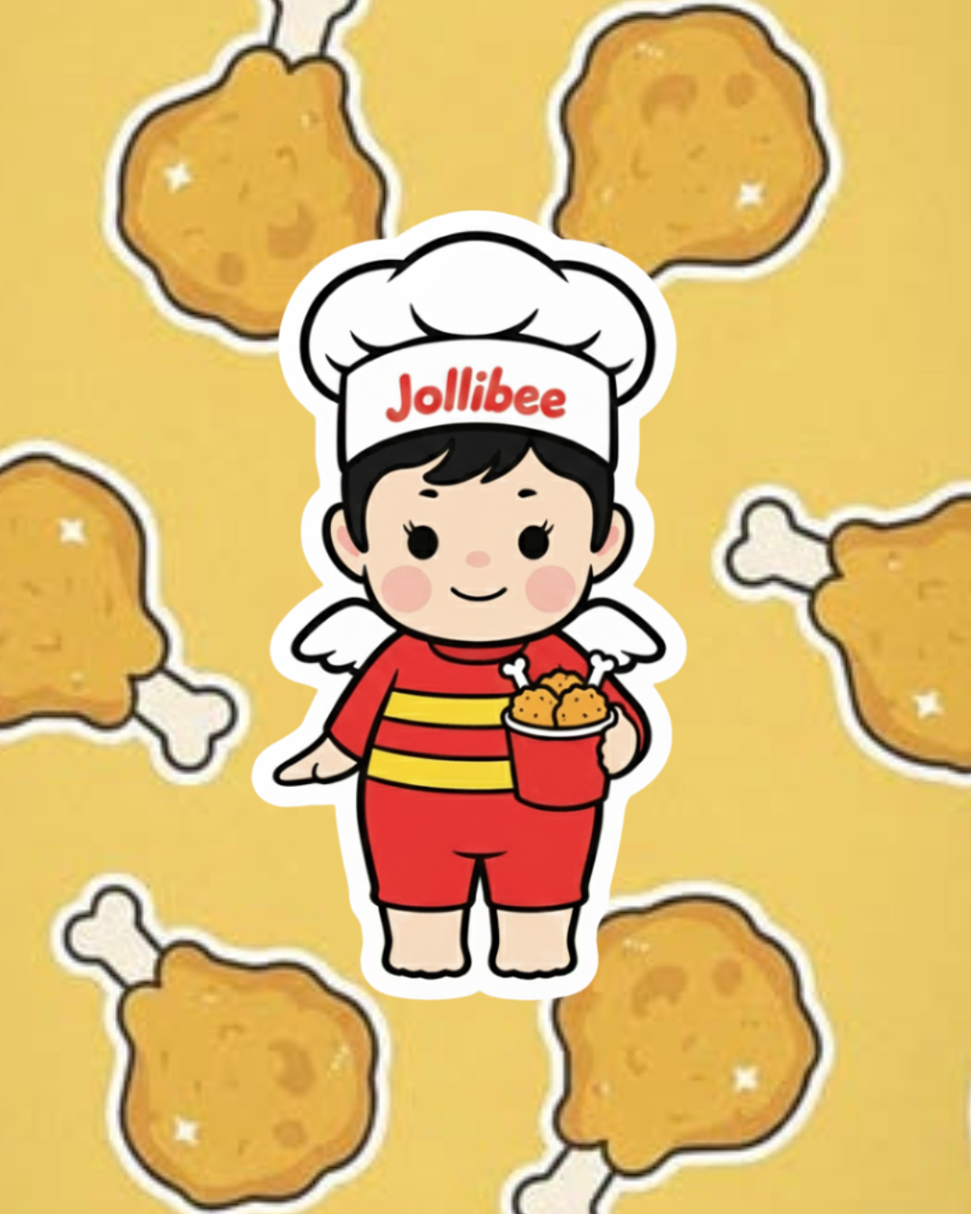 Jollibee Sonny Angel Girl Sticker WEAR SILLY TEES