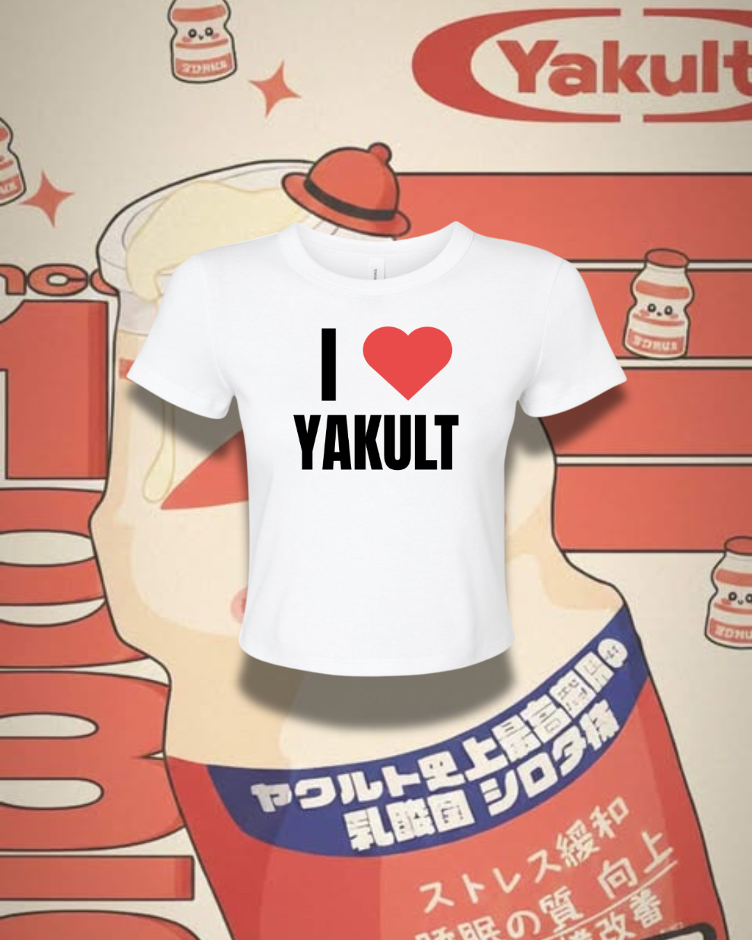 I Heart Yakult Crop Top