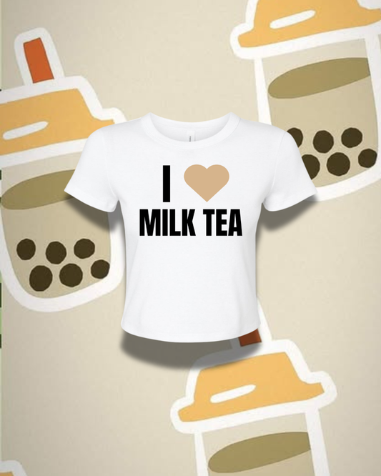 I Heart Milk Tea Crop Top