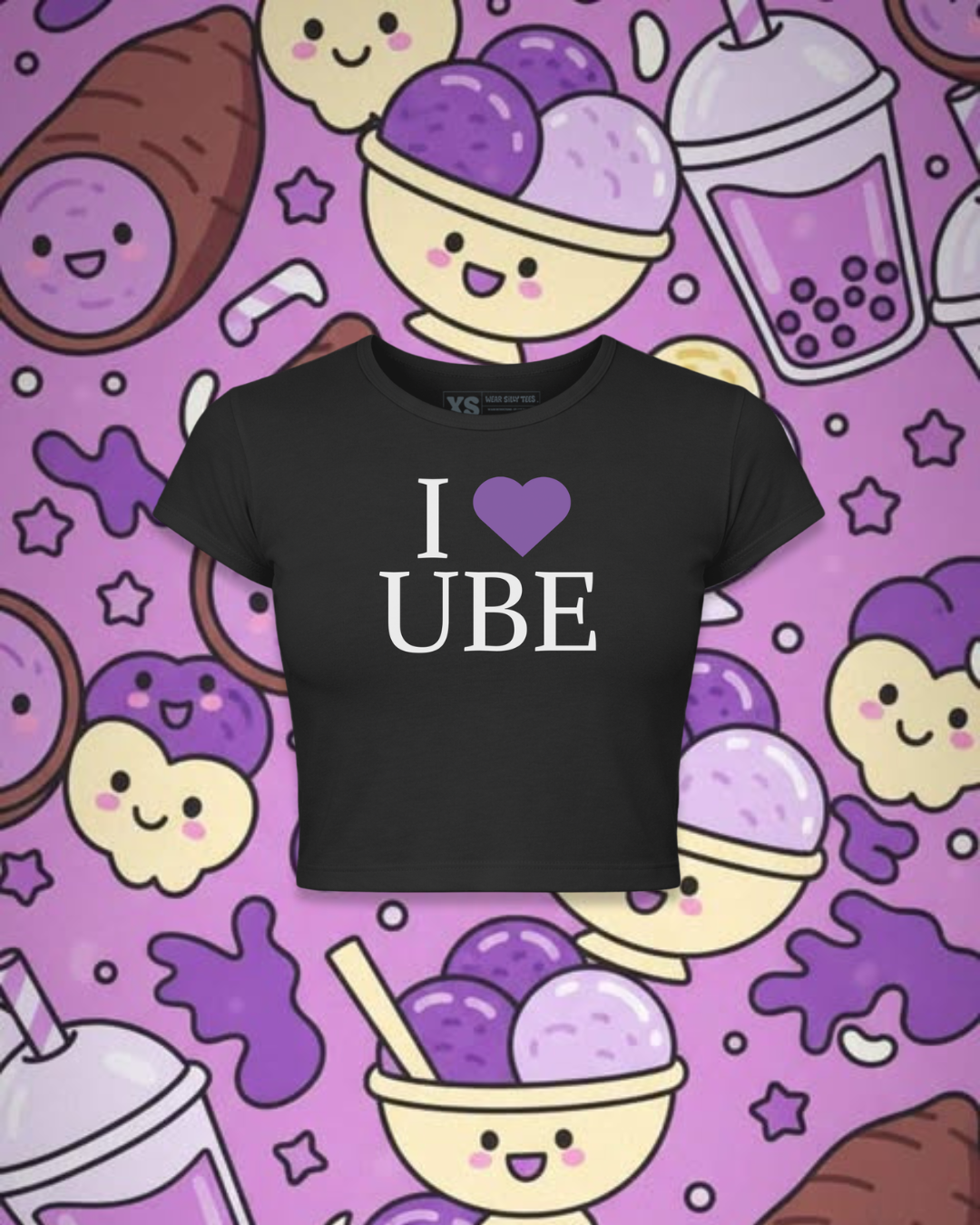 I Heart Ube Crop Top