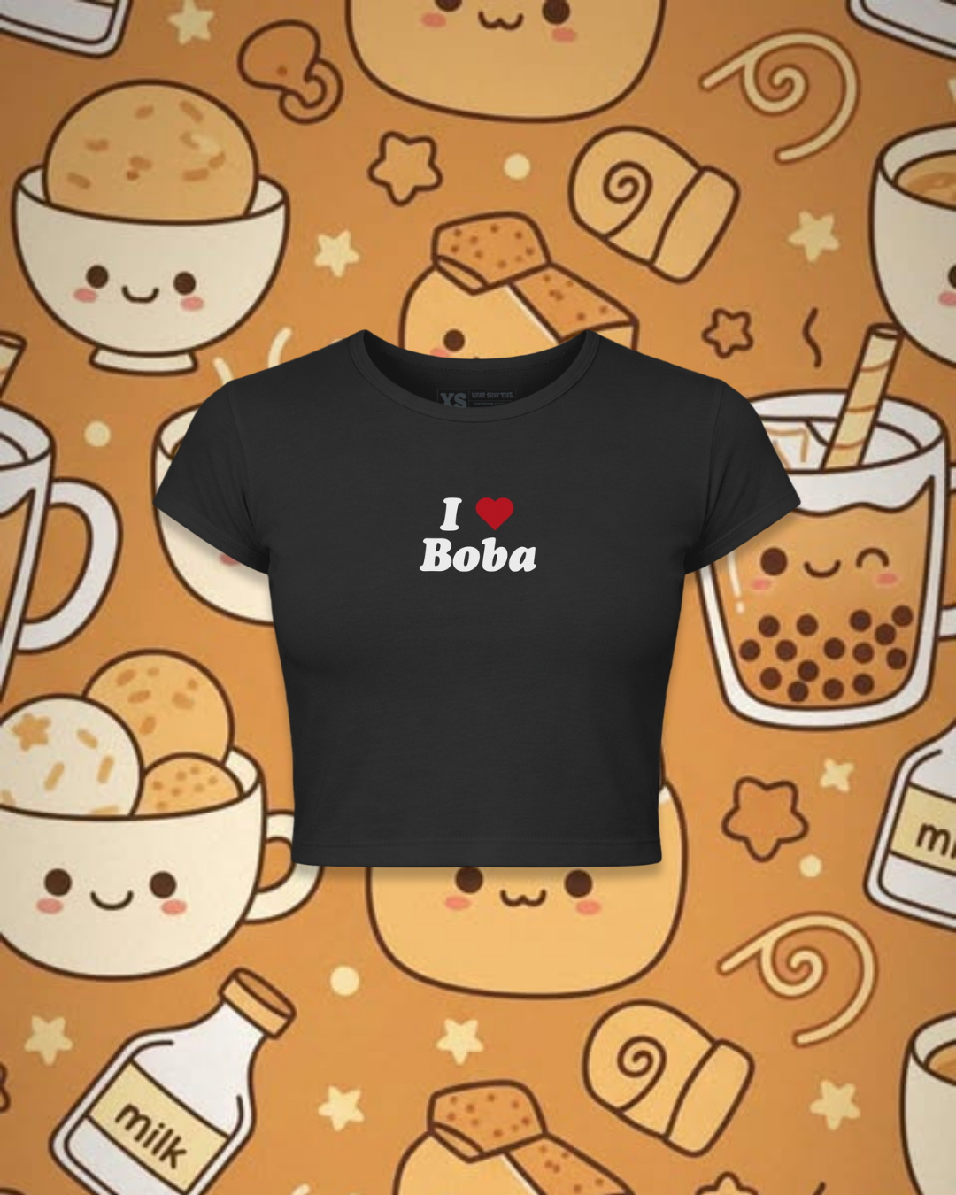 I Love Boba Crop Top