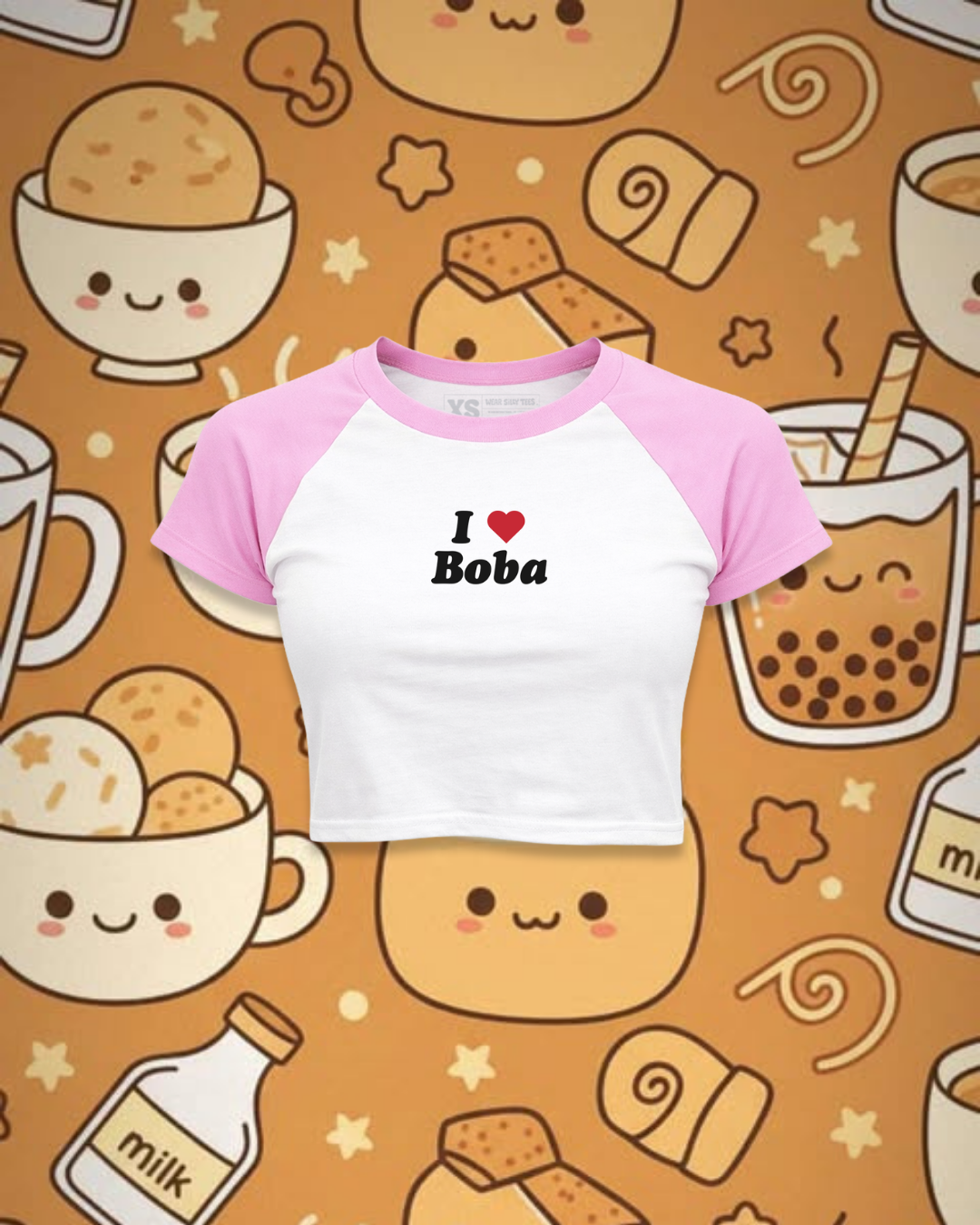 I Love Boba Raglan