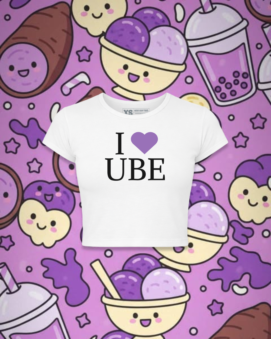 I Heart Ube Crop Top