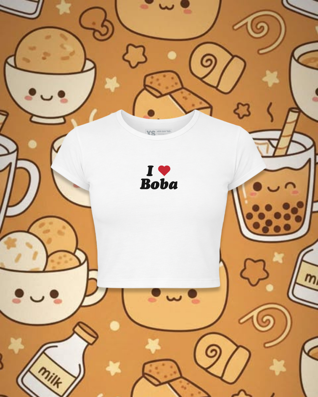 I Love Boba Crop Top