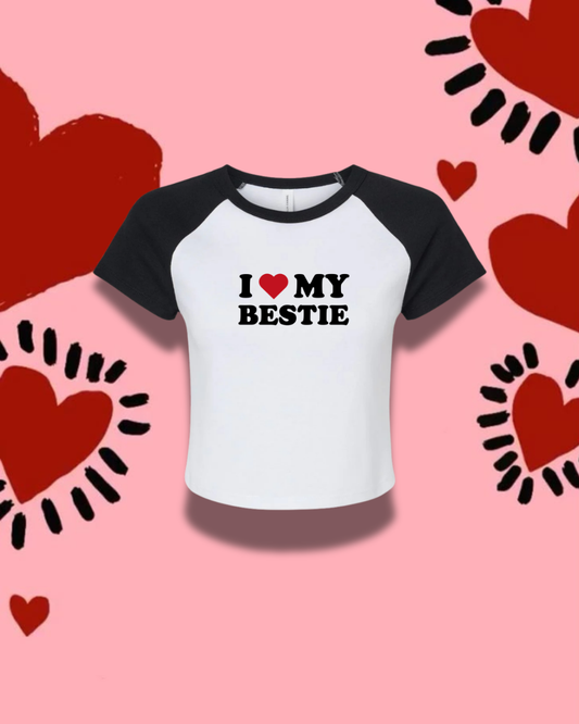 I Love My Bestie Crop Top